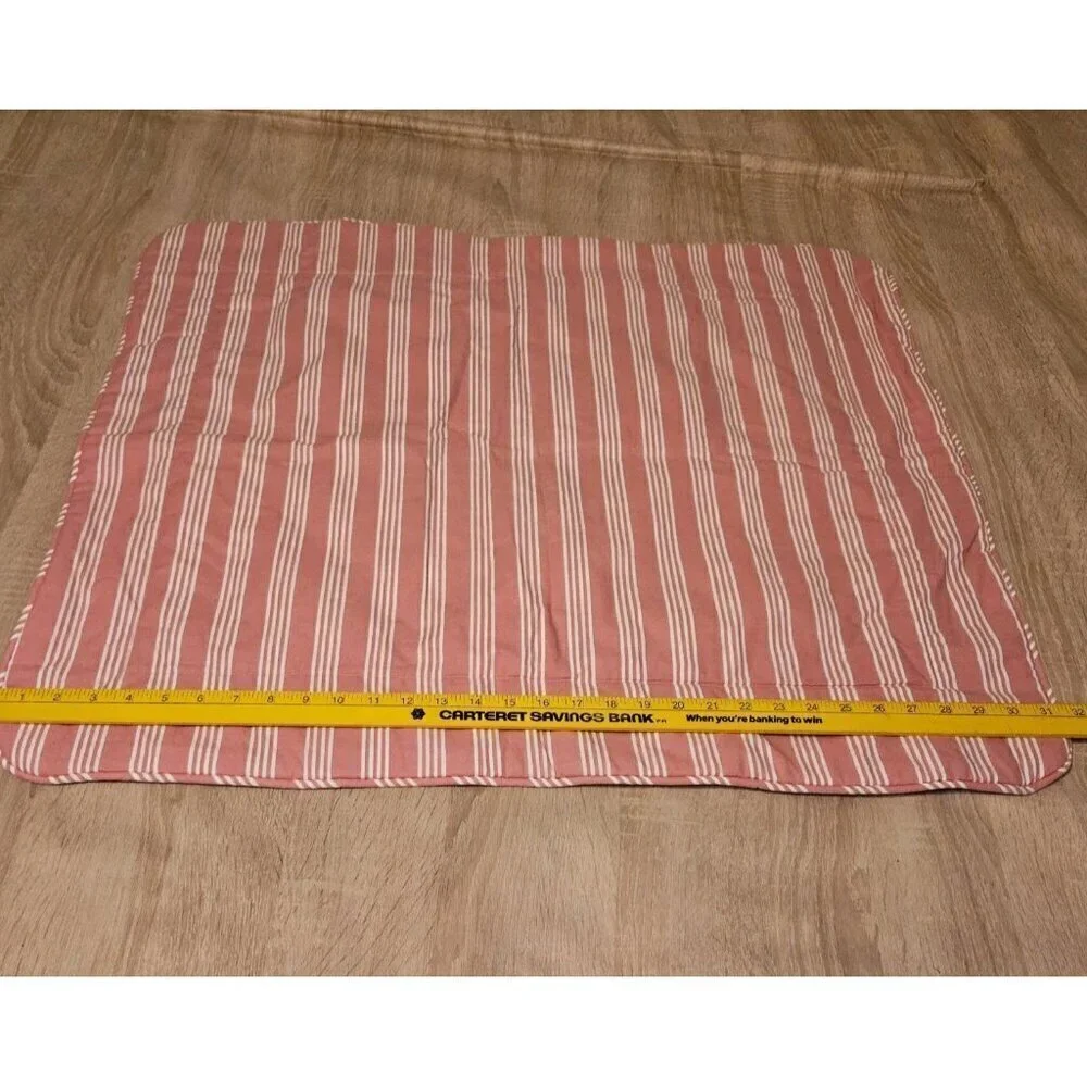 Longaberger Dusty Rose Striped Pillow Sham 31x27